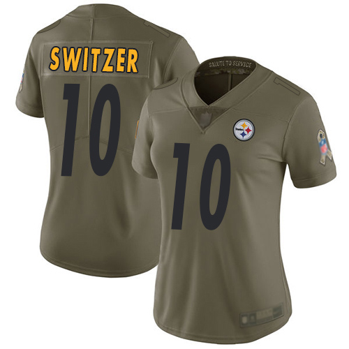 Women Pittsburgh Steelers Football #10 Limited Olive Ryan Switzer 2017 Salute to Service Nike NFL Jersey->women nfl jersey->Women Jersey